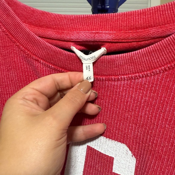 Maurices Vibrant Red Pullover size 4x - Picture 4 of 5